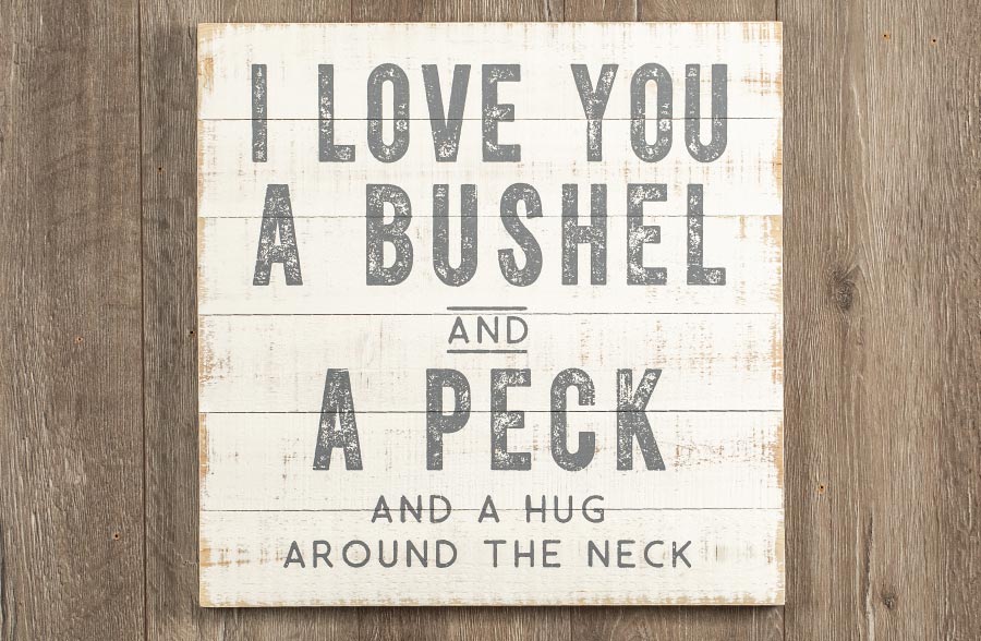 Avelena | Bushel And A Peck Shiplap Zeichen