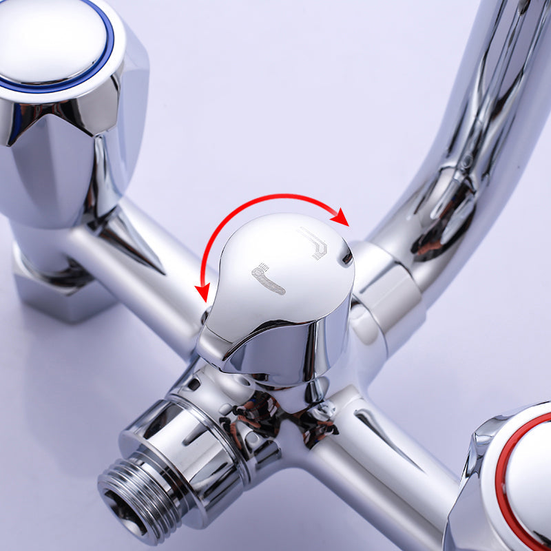 Avelena | Chrom Badarmatur Trim Wandmontierte Schwenkarmatur mit Handbrause