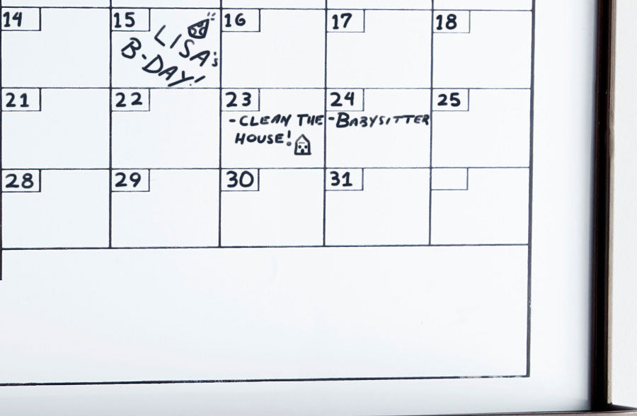 Avelena | Trockene Tafel Kalender Wandregal