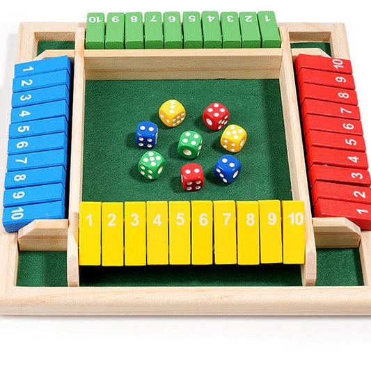 Avelena | Shut The Box Spiel - Spaß Tisch Mathematikspiel für Erwachsene & Kinder