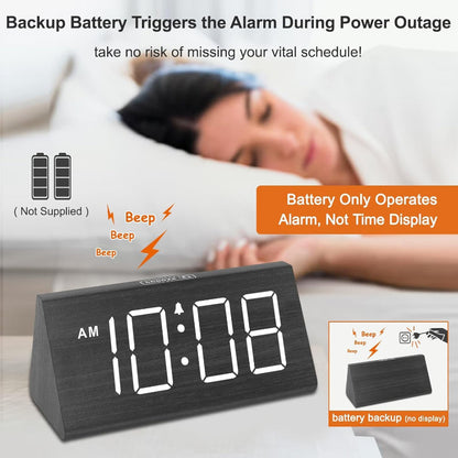 Avelena | Drei Digitale Wecker Mit Usb-Anschluss, Lauter Alarm, Dimmer Und Schlummerfunktion