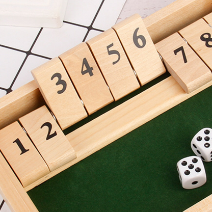 Avelena | Shut The Box Spiel - Spaß Tisch Mathematikspiel für Erwachsene & Kinder