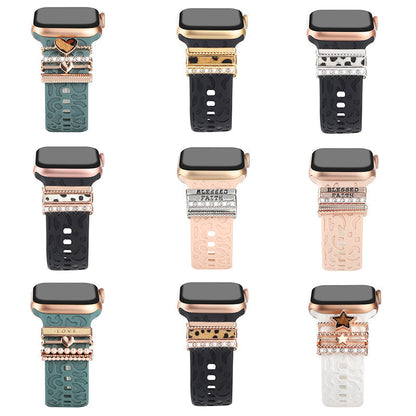 Avelena | Apple Watch Band mit Metallbesatz