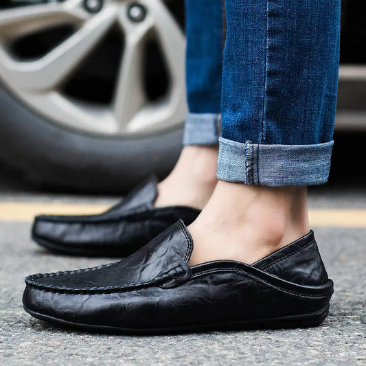 Leichtgewicht gesteppt loafers für Herren