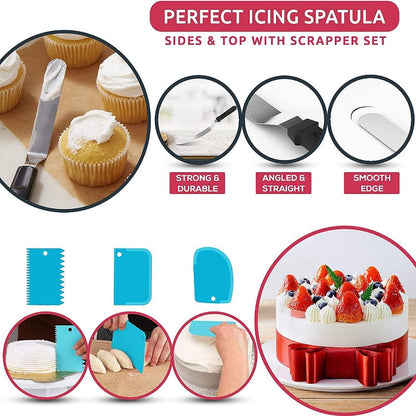 Avelena | Spritzbeutel und Tipps zum Dekorieren von Torten, Cupcakes & Keksen - 48 nummerierte Spritztüten für Torten mit wiederverwendbaren & Einweg-Backbeuteln