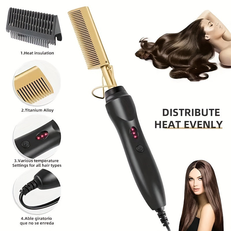 Avelena | WaveLine | Schnell erhitzender Glatt- und Lockenkamm für alle Haartypen