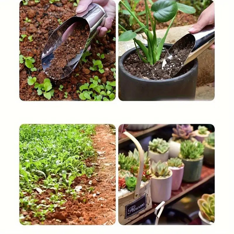 Avelena | Edelstahl Schaufel für Blumenerde – Robuste Pflanzschaufel für Garten und Balkon