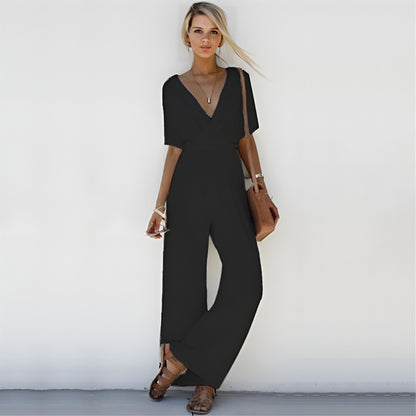 Avelena Tiefer V-Ausschnitt Boho-Overall