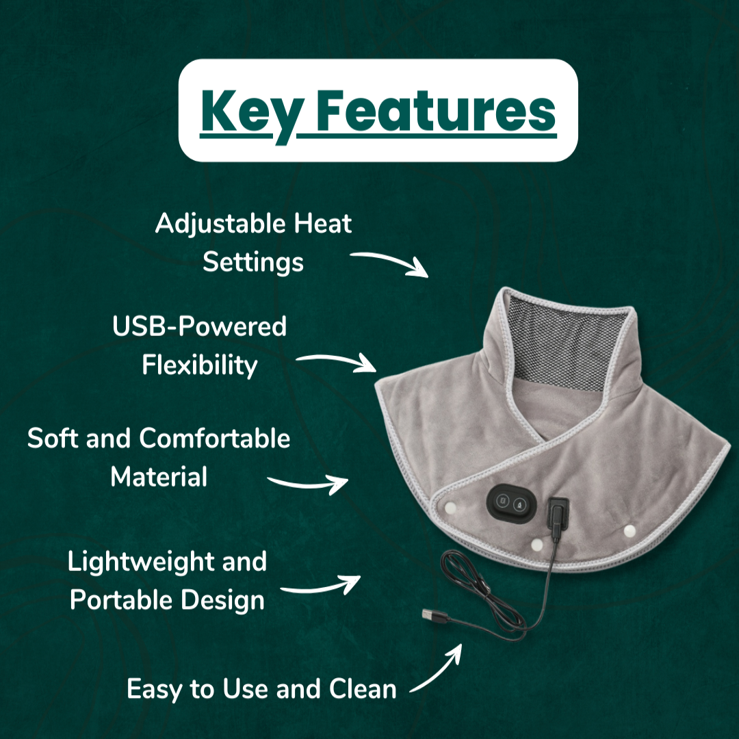 Avelena | CalmWrap | Wärmewickel für Nacken & Schultern – Schnelle Schmerzlindung