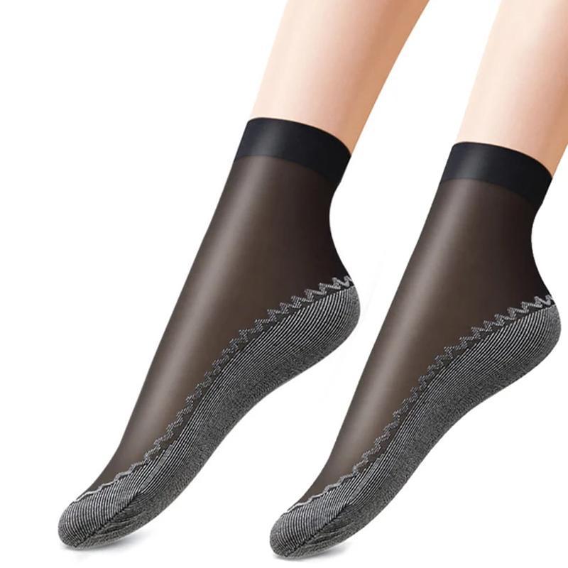 Avelena | Seide Anti-Rutsch Baumwollsocken - 5 Paare