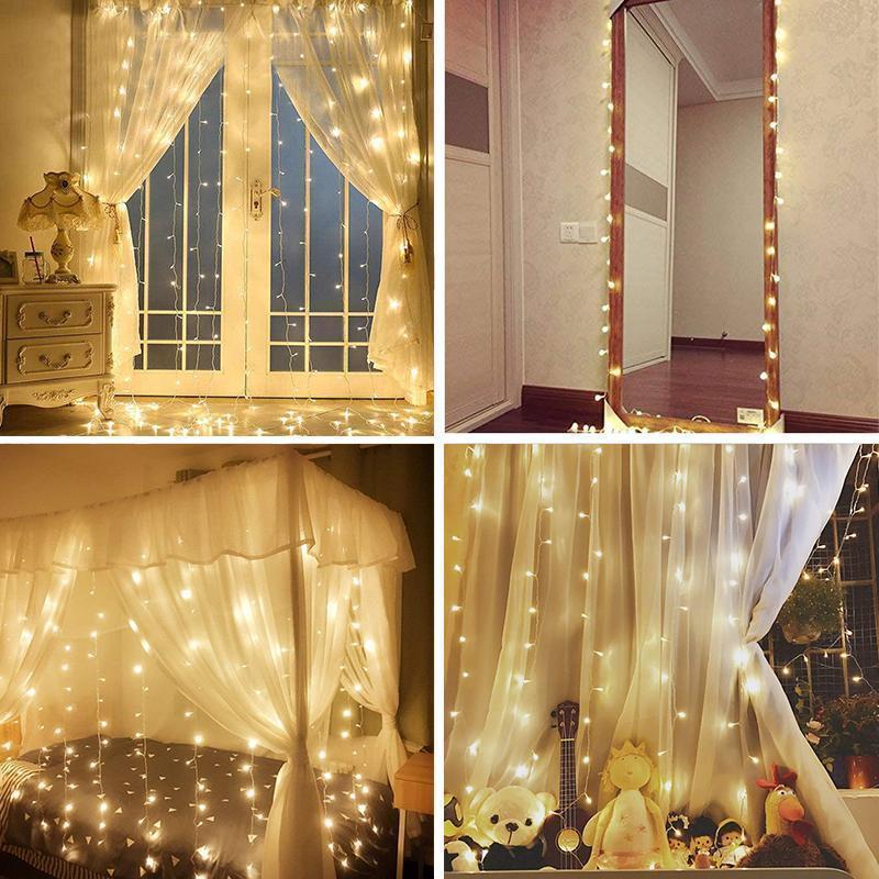 Avelena | Twinkle Star 300 LED Fenstervorhang Lichterkette
