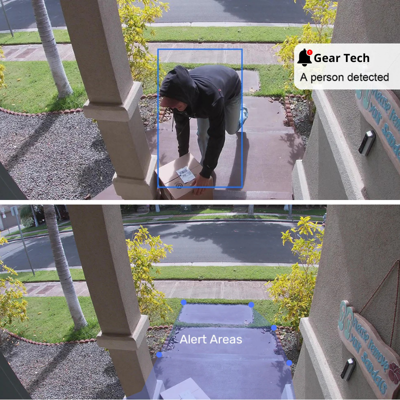 Avelena | Drahtlose intelligente Videotürklingel | Keine Abonnement erforderlich | Hochauflösende Kamera Türklingel