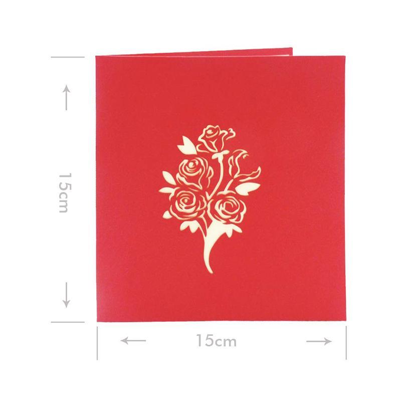 Avelena | Rose Bouquet Pop-up-Karte