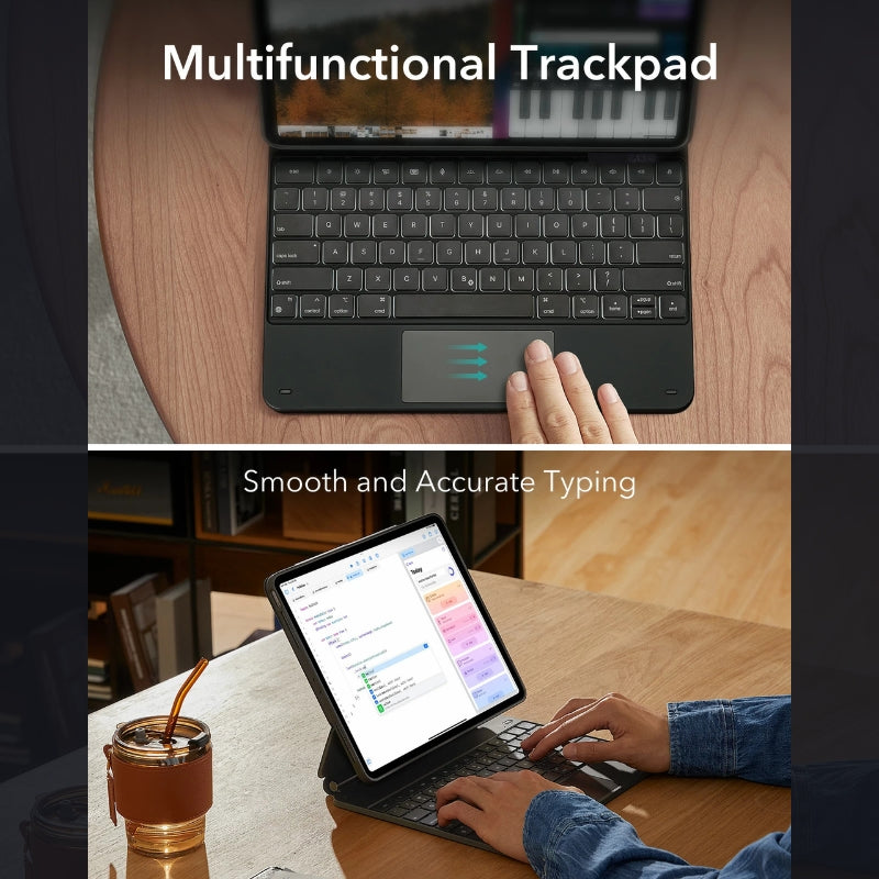 Avelena | TabGuard | iPad Tastaturhülle – Touchpad mit Multi-Touch
