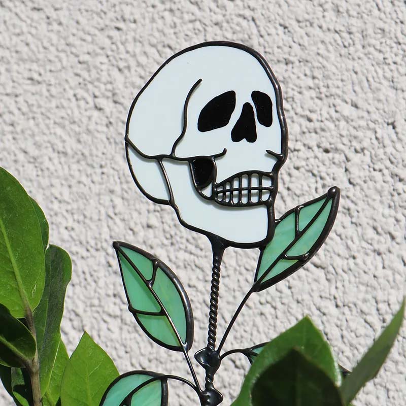 Avelena | Frühe Halloween Schädel Gefärbtes Glas Pflanze