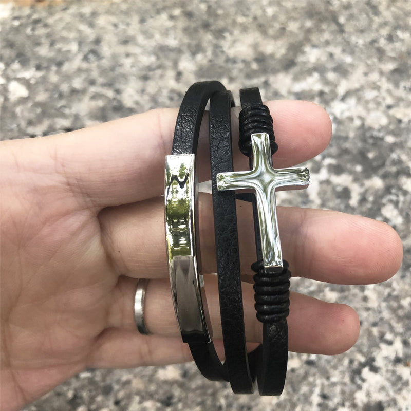 Avelena | Geflochtener Mehrschichtiger Lederarmband