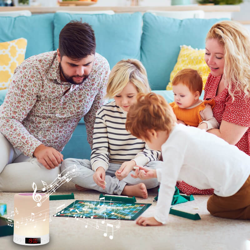 Avelena | Bluetooth-Lautsprecher & Bunte Beleuchtung Tischlampe