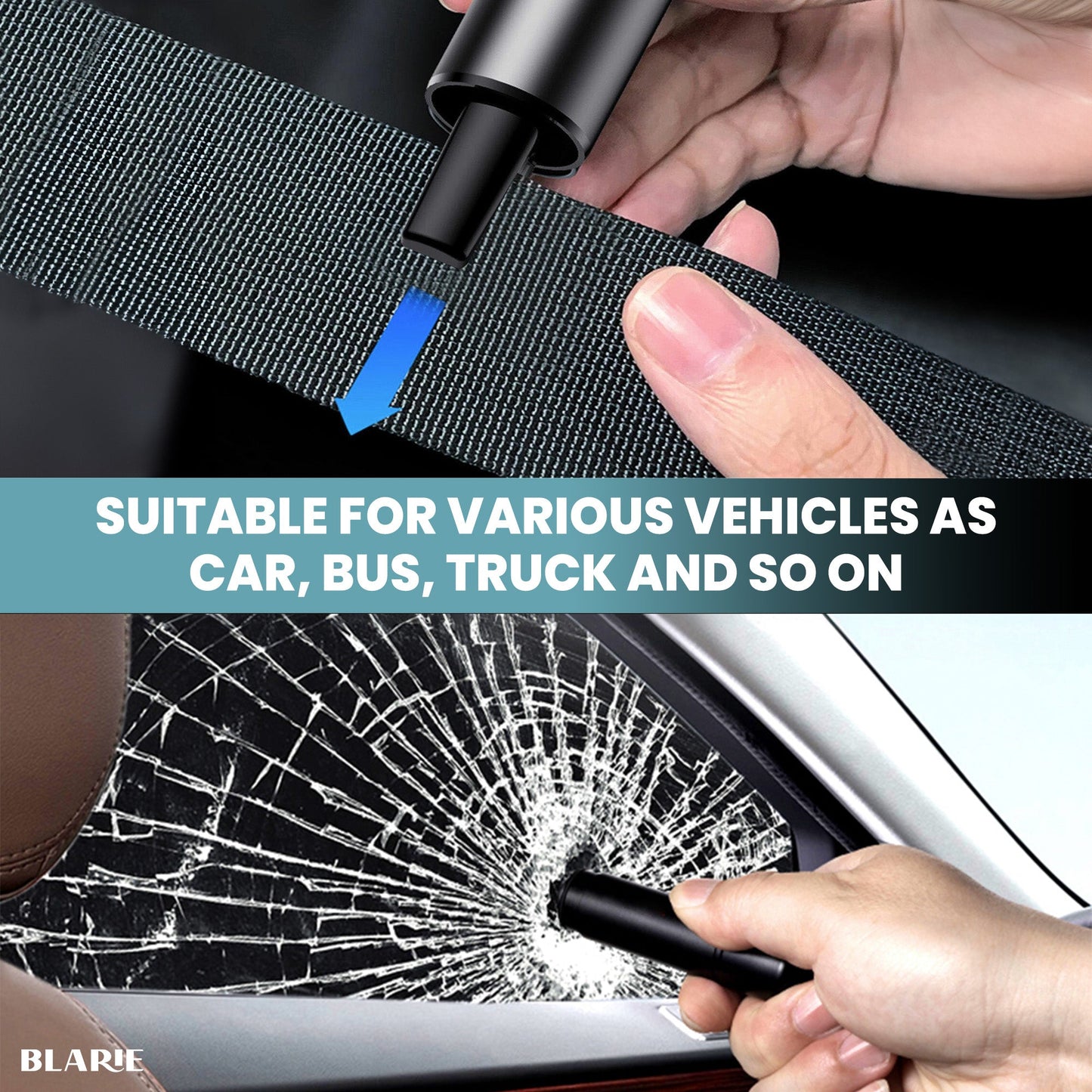 Avelena | CrashBreaker | Auto Notwerkzeug – Fensterzerstörer & Gurtschneider