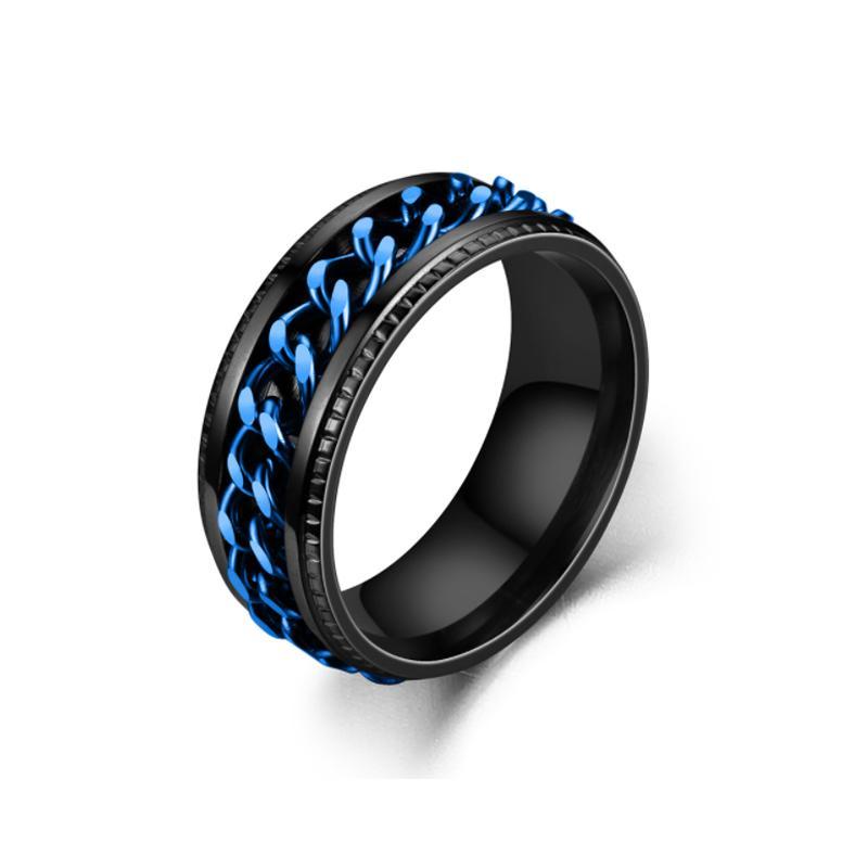 Avelena | Drehbarer Kettenring aus Titanstahl für Herren