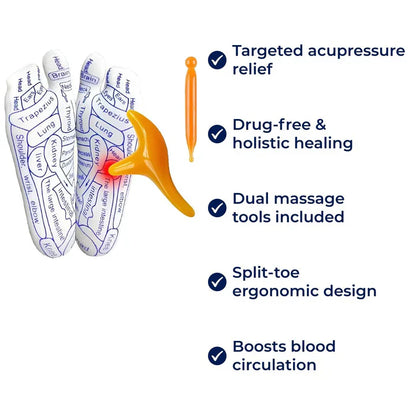 Avelena | Therapeutische Massage-Socken | Akupressur-Design für sofortige Schmerzlinderung & Entspannung zu Hause