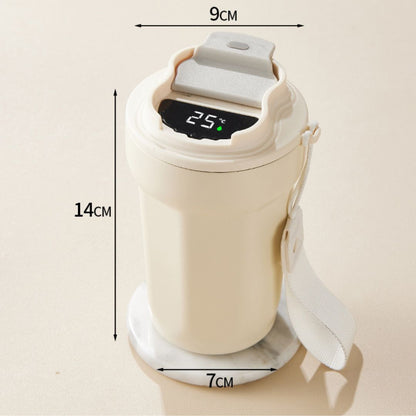 Avelena | Edelstahl  Kaffebecher mit LED Temperatur Anzeige 450 ML