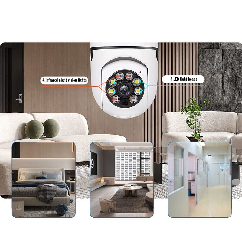 Avelena | Drahtlose Wifi Lampen Kamera Sicherheitskamera