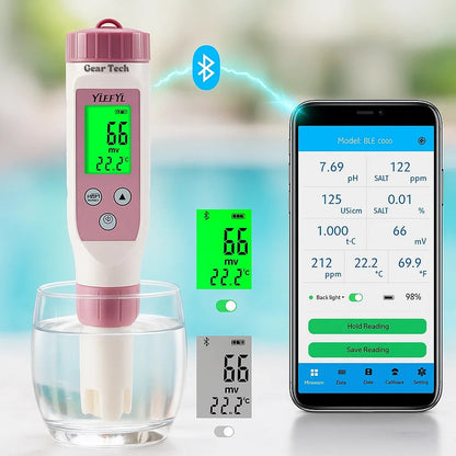 Avelena | Digitaler Pooltester – Messgerät für pH und Chlor zur einfachen pH-Messung im Poolwasser