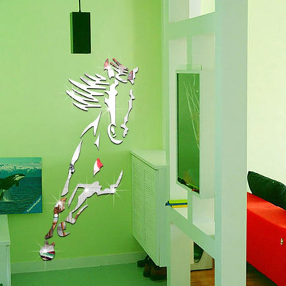 Avelena | 3D Acryl Moderner Spiegel-Pferd  Wandaufkleber