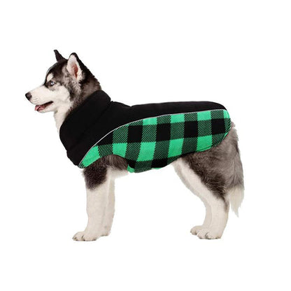 Avelena | Wendbare Schottenkaro Winterjacke für Hunde Klassisch und Warm