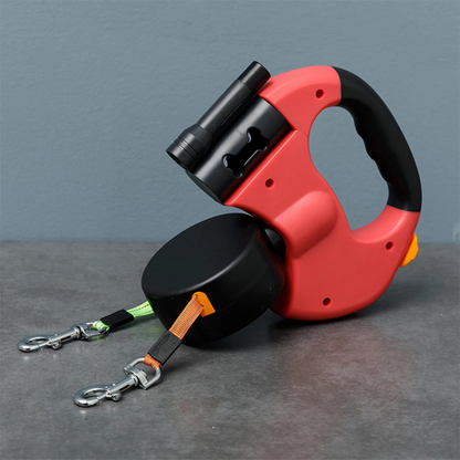 Avelena | Nie Wieder Verheddern Doppelleine für Hunde mit Led-Licht