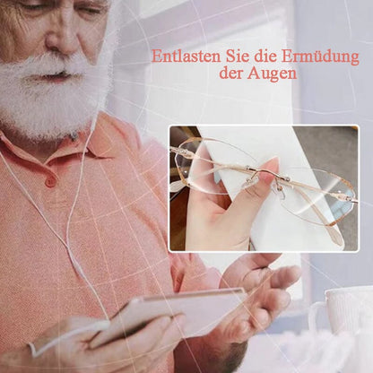 Avelena | Modische randlose Anti-Blaulicht Lesebrille