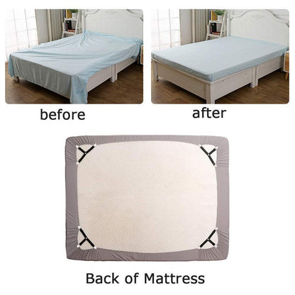 Avelena | Bettlakenspanner, 8er-Pack verstellbare dreieckige elastische Bandriemen