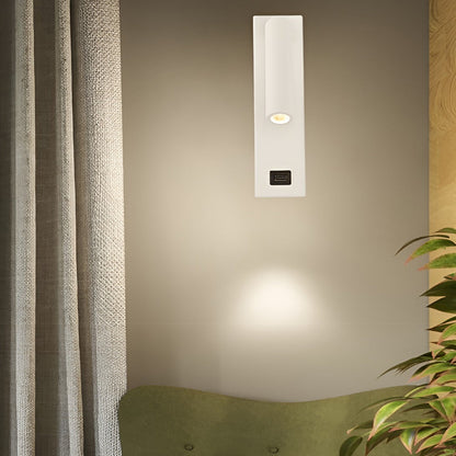 Avelena | Artilicht Rechteckige, Verstellbare, Moderne Led-Wandlampe mit Schalter und Usb-Ladeanschluss