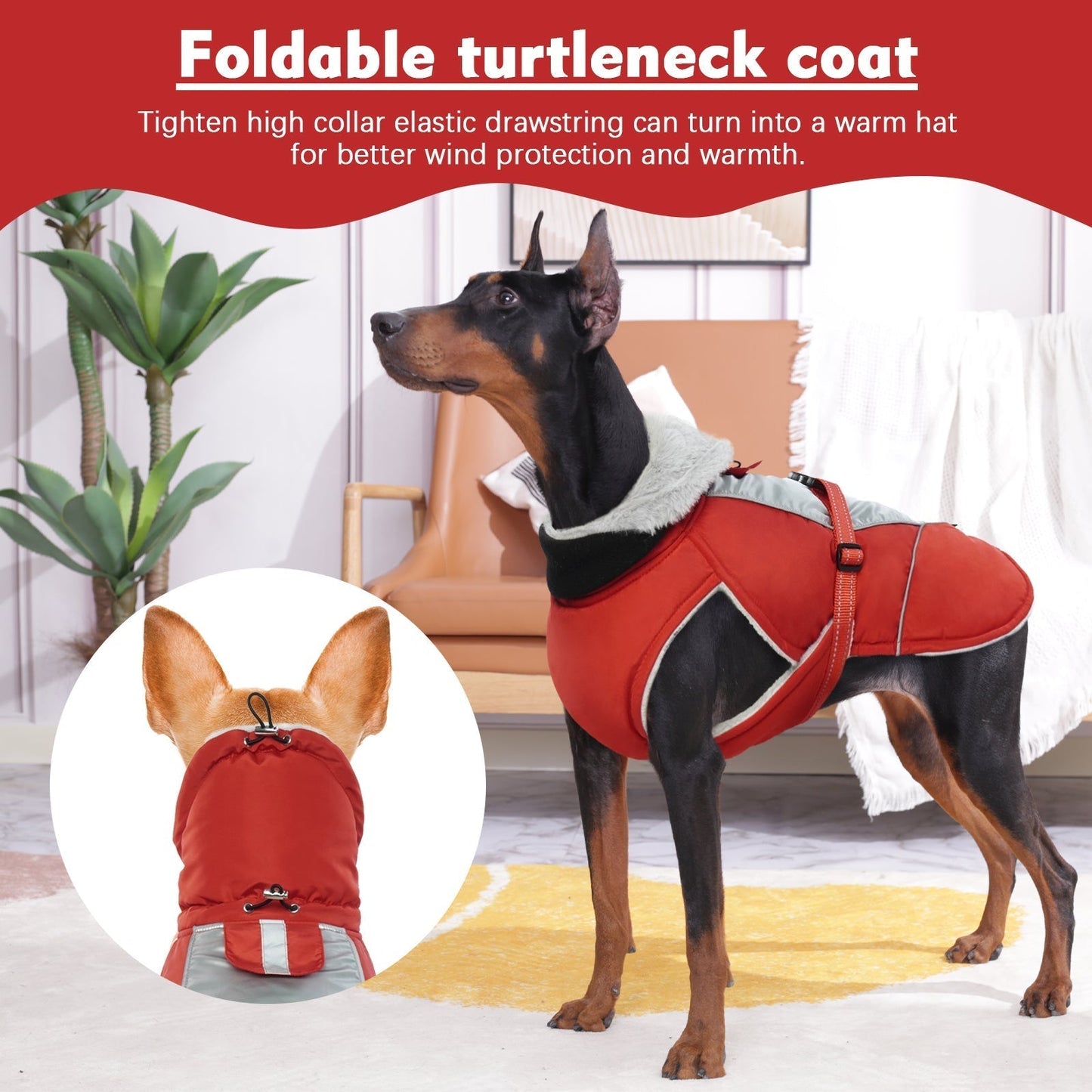 Avelena | Reflektierende Hundeweste für Winter Sicher und Warm