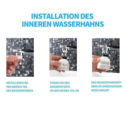 Avelena | Wasserhahnkopf - 360 ° drehbarer ABS-Wasserhahn-Sprühkopfhahn