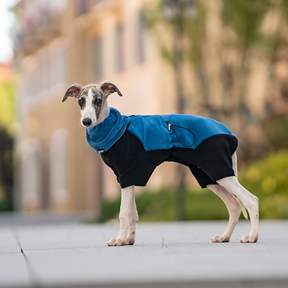 Avelena | Vollständiger Schutz Polar Fleece Hund Overall mit abnehmbarem Kragen