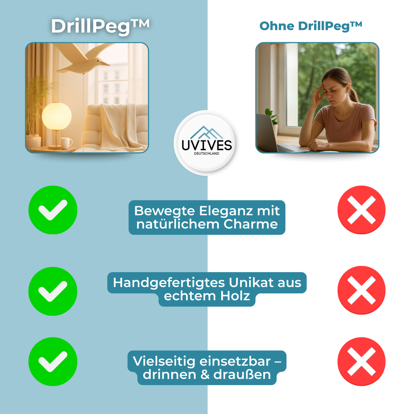 Avelena | SkyGull – Handgeschnitzte Möwe mit flatternden Flügeln