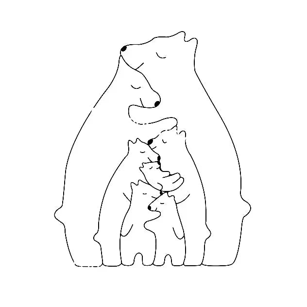 Avelena | CozyBears Holz Familienpuzzle