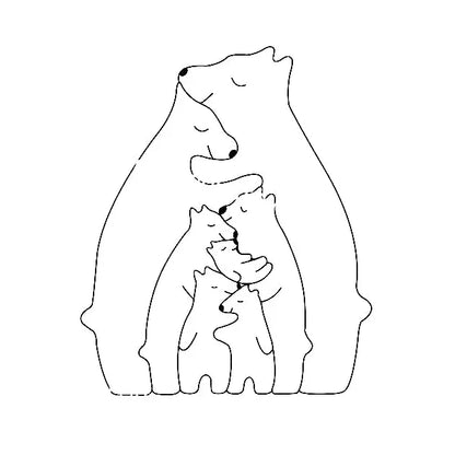 Avelena | CozyBears Holz Familienpuzzle