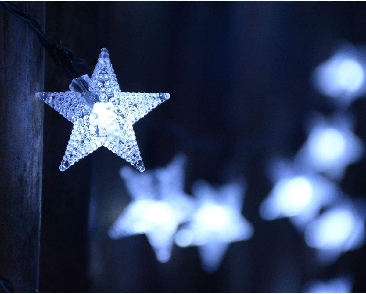 Avelena | Solarbetriebene Feelys, Kaltweiß Wasserdichte Solar-Pavillon Sommerlichter, 30Ft 50 Led Solarlichter Für Weihnachtsgartendekoration
