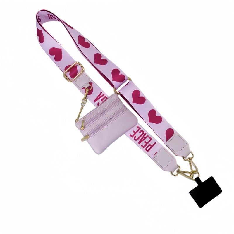 Avelena | Verstellbarer Telefon Lanyard Crossbody Gurt mit Geldbörse