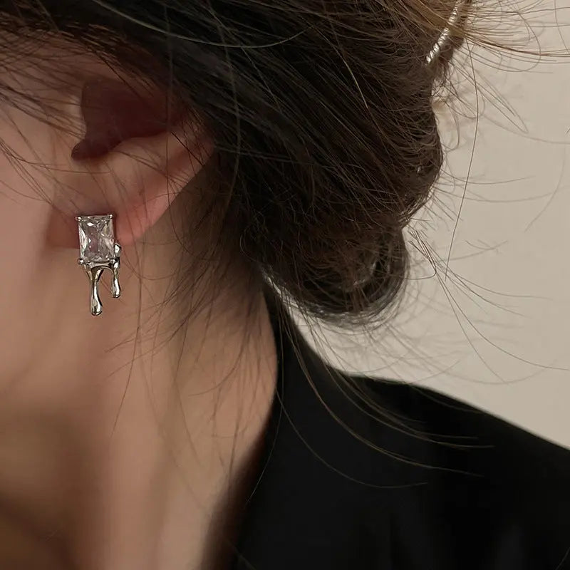 Avelena | 925 Silber Lava Stud Ohrringe: Ausdrucksvolle Persönlichkeit Schmuck