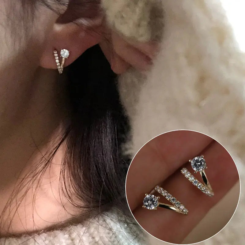 Avelena | 925 Silber Lava Stud Ohrringe: Ausdrucksvolle Persönlichkeit Schmuck