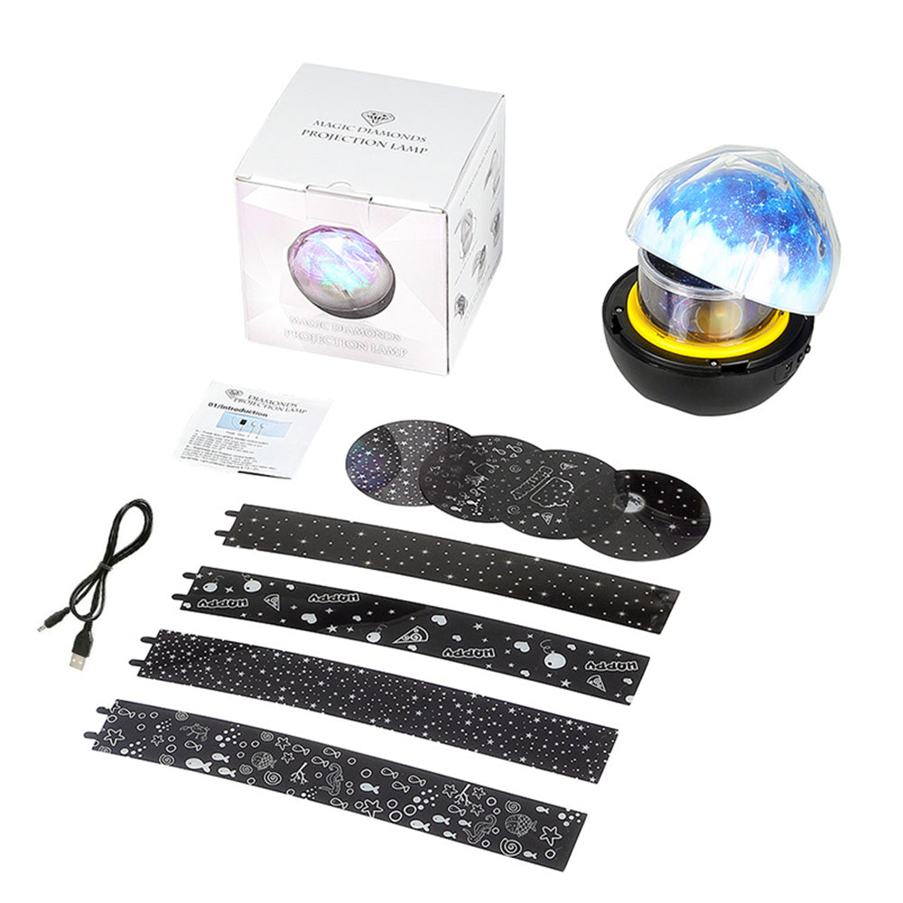 Avelena | Magic Diamonds Projektion Rotierende Lampe Univers Led Nachtlicht