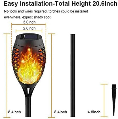 Avelena | 8-Pack: Solar Fackellicht mit flackernder Flamme