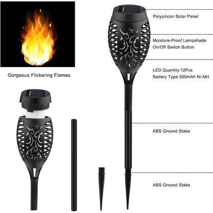 Avelena | 8-Pack: Solar Fackellicht mit flackernder Flamme