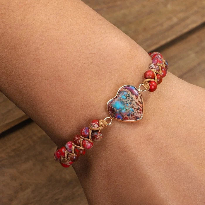 Avelena | Herz Jasper Armband