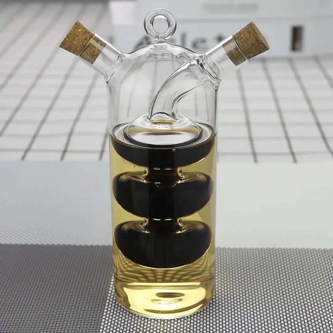 Avelena | Doppelter Öl & Essigspender aus Glas