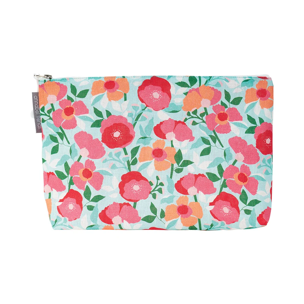 Avelena | Lin Kosmetiktasche Sherbet Mohnblumen