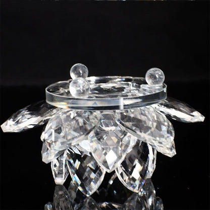 Avelena | 80Mm Quarz Kristalle Lotusblume Handwerk Glas Fengshui Ornamente Heilende Kristalle Zuhause Party Wicca Dekor Yoga Geschenke Souvenir